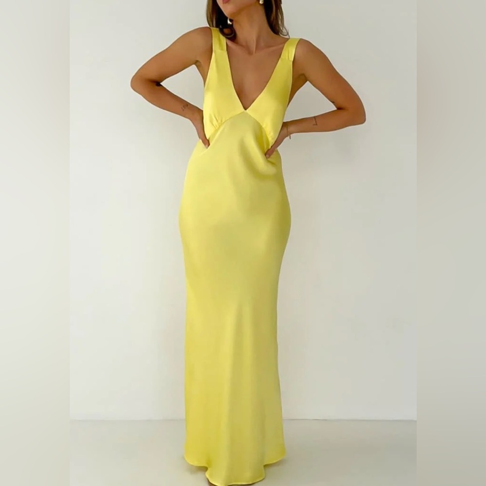 Rumored sunset strip dress - yellow